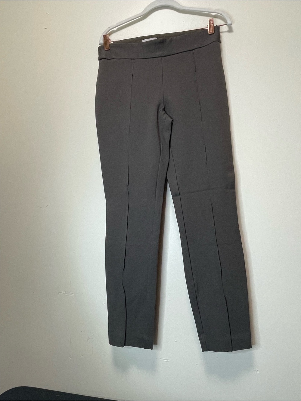H&M Pull-On Slim Fit Trousers - Size Medium - Olive Grey